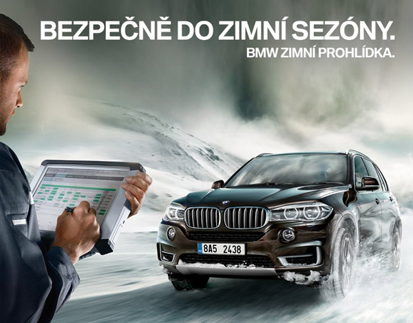 Zimní prohlídka u BMW