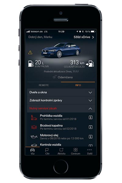 Aplikace BMW Connected