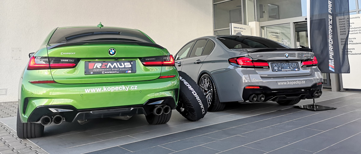 BMW M3 a M5 s výfukovým systémem REMUS